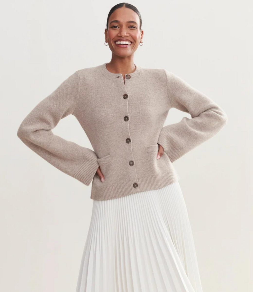 BELLAMY – CARDIGAN ÉLÉGANT À MANCHES ÉVASÉES