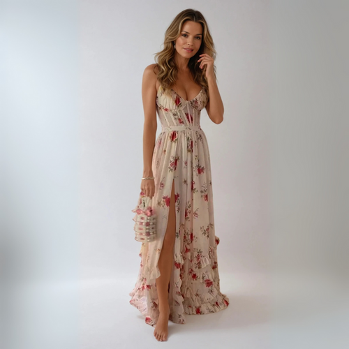 Yuna - Longue Robe à Motif Floral