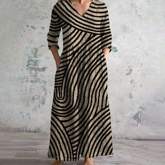 Annora™ | Robe à Rayures Élégante et Confortable