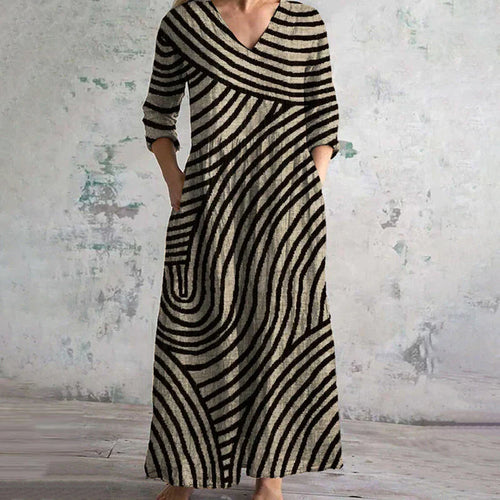 Ayla | Chic Vintage Striped Robe
