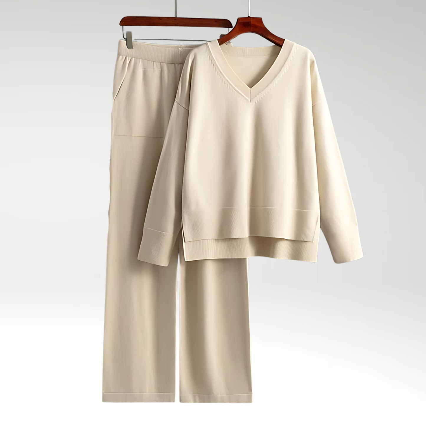 Luxe V-Neck Two Piece Set