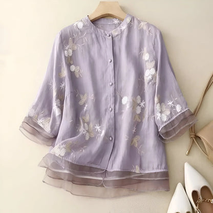 SKYLA - BLOUSE EN COTON BRODÉ