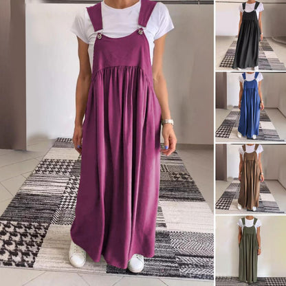 Robe ample à bretelles réglables