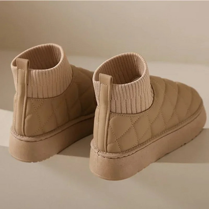 Chaussons en Tricot Douillets avec Semelle Épaisse et Doublure Chaude