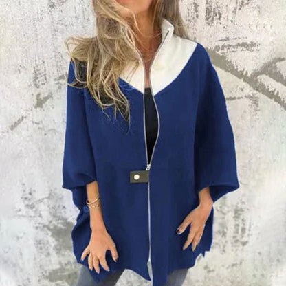 Veste Longue Bicolore Chic pour Couches Élégantes