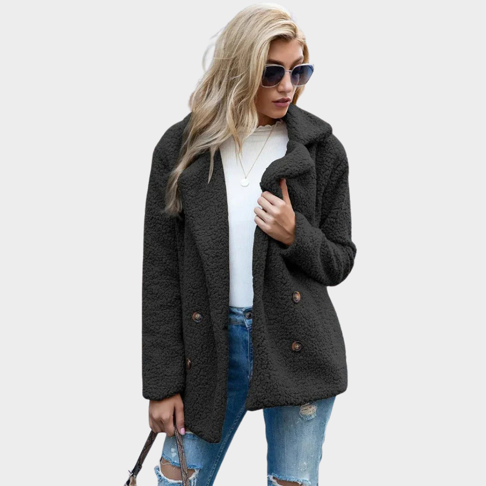Manteau Teddy à Col Douillet pour un Style Hivernal Chic