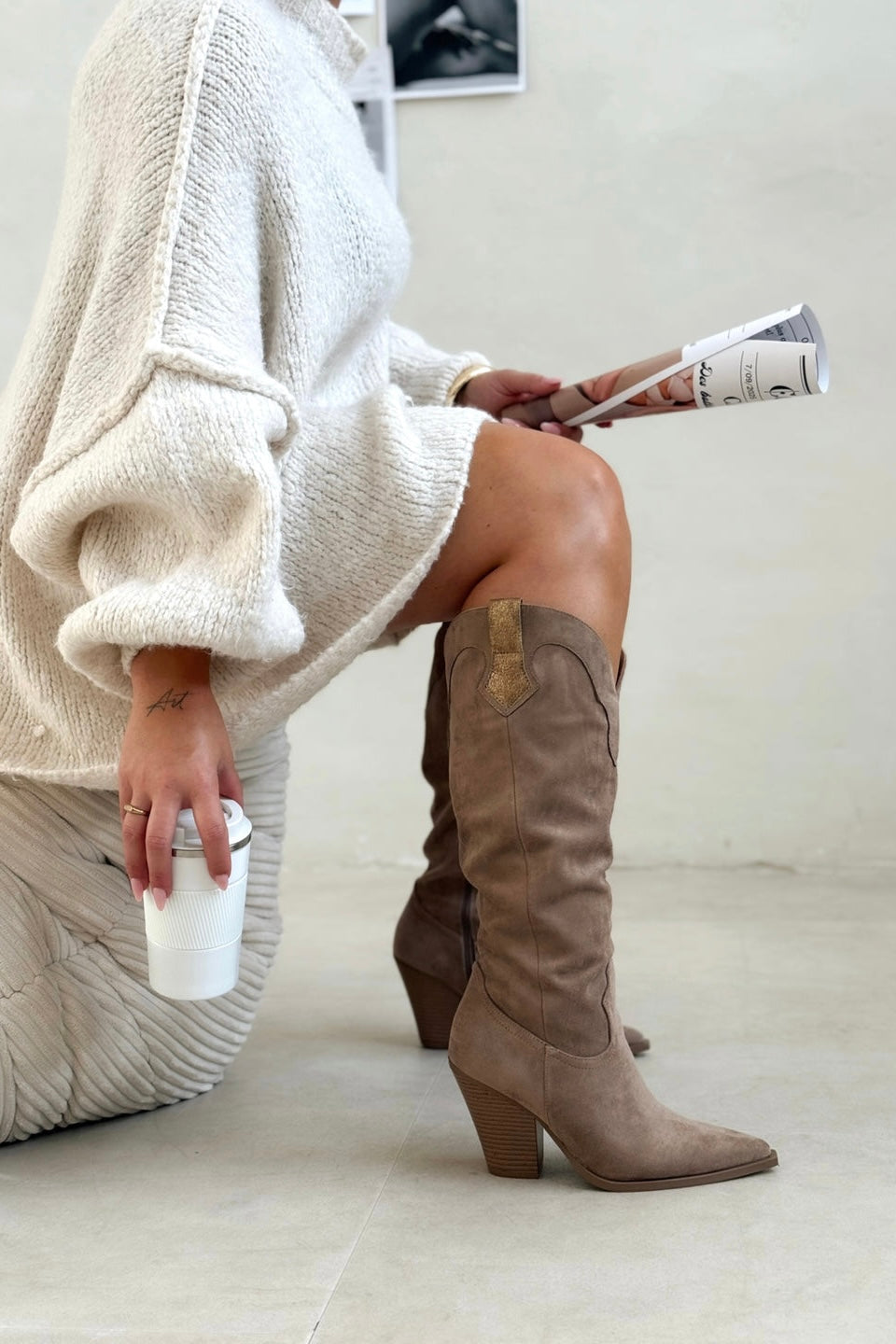 Botte Lavina Taupe Mollet XL