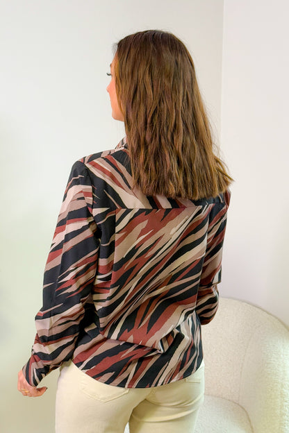 Chemise Nova Brun/Noir Only