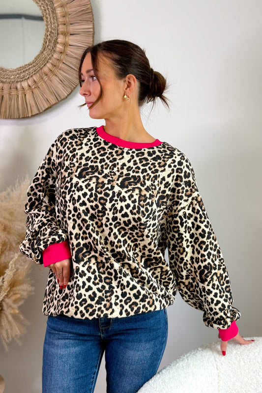 Sweat Eline Léo Fuchsia