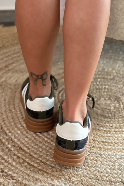 Baskets Addax Kaki Camouflage