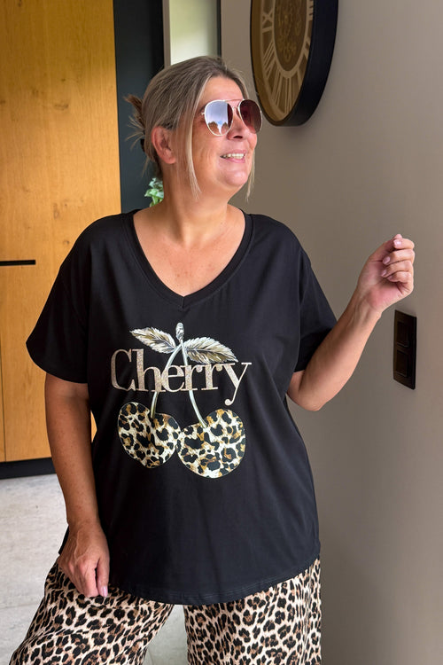 T-Shirt " Cherry" Noir GT