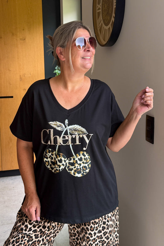 T-Shirt " Cherry" Noir GT