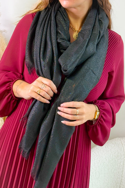 Foulard Spina Noir Lurex
