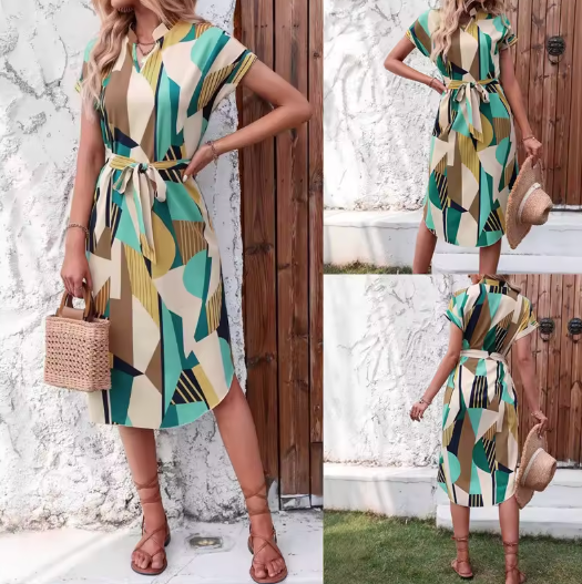 Aria | Robe colorée au motif tendance