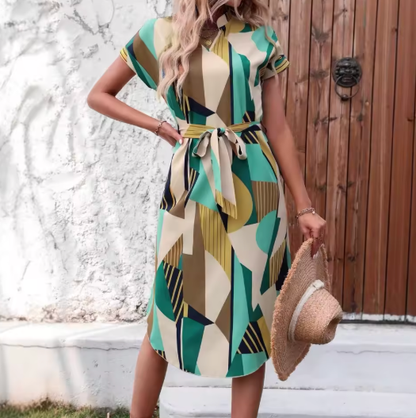 Aria | Robe colorée au motif tendance