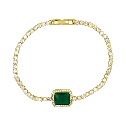 Alice Leroy® | Bracelet Tennis Emerald 14K plaqué or