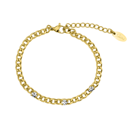 Alice Leroy® | Signature Chain Stones plaqué or 14 carats