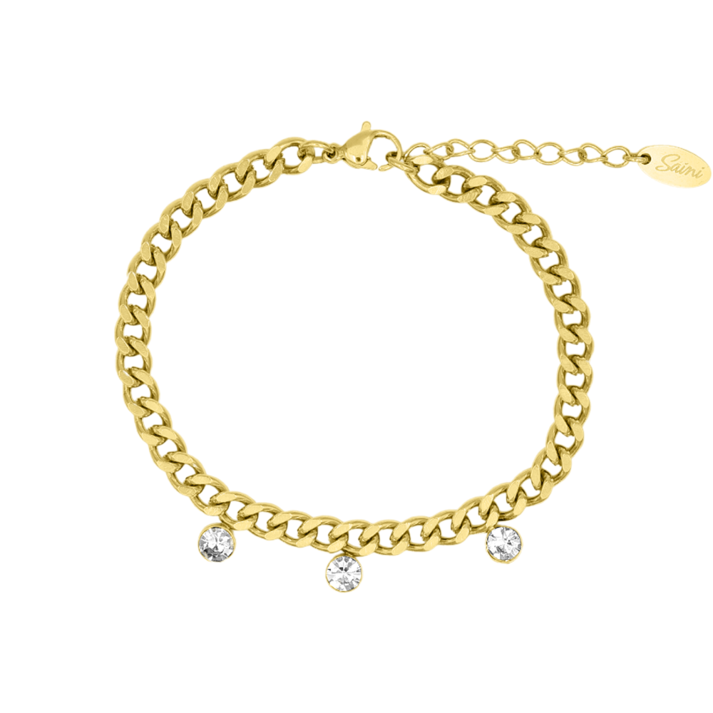 Léa Blanchet® | Signature Stones Bracelet plaqué or 14 carats