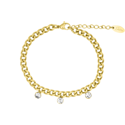 Léa Blanchet® | Signature Stones Bracelet plaqué or 14 carats