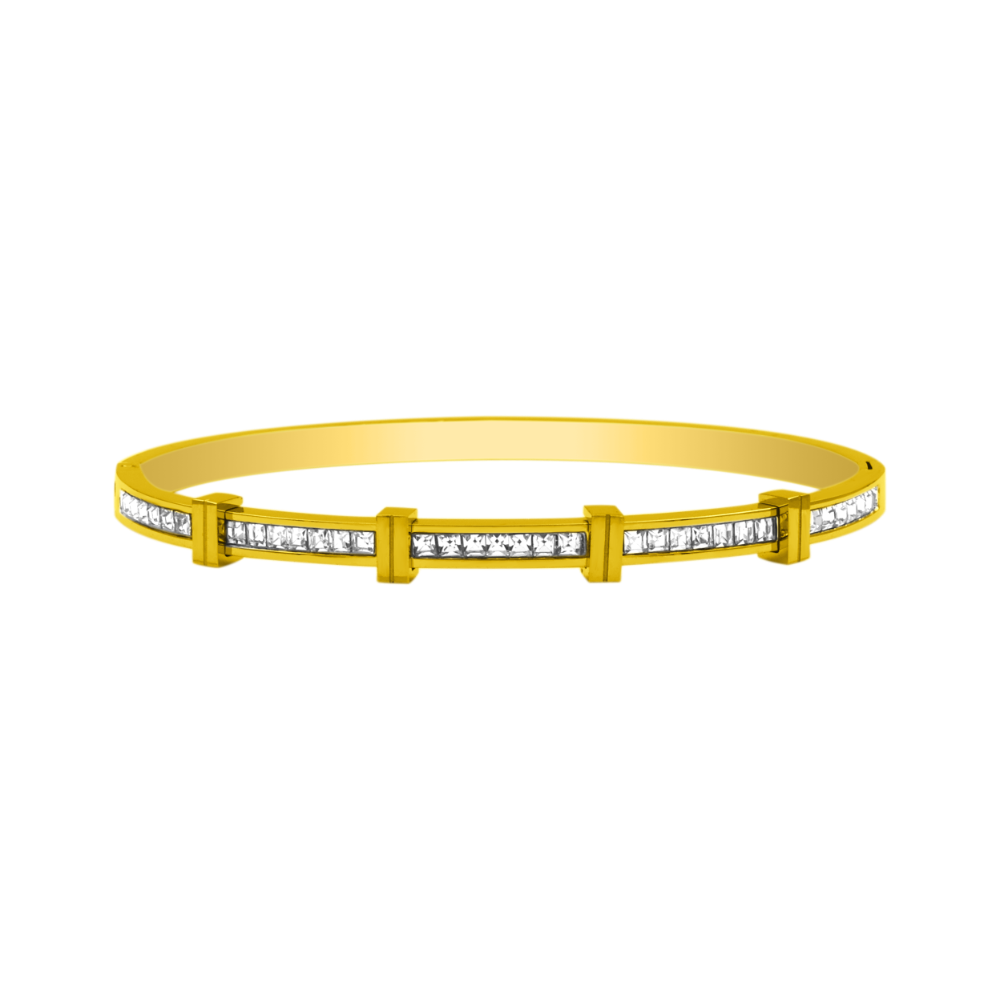 Léa Blanchet® | Element Baguette Bracelet-jonc doré 14K