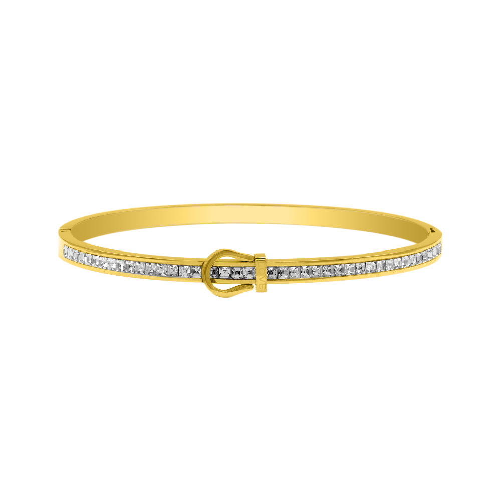 Léa Blanchet® | Element Love Baguette Bracelet-jonc plaqué or 14 carats