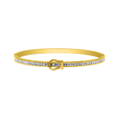 Léa Blanchet® | Element Love Baguette Bracelet-jonc plaqué or 14 carats