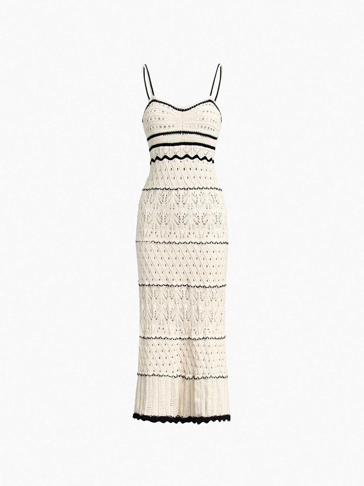 Robe mi-longue à œillets en crochet Paros
