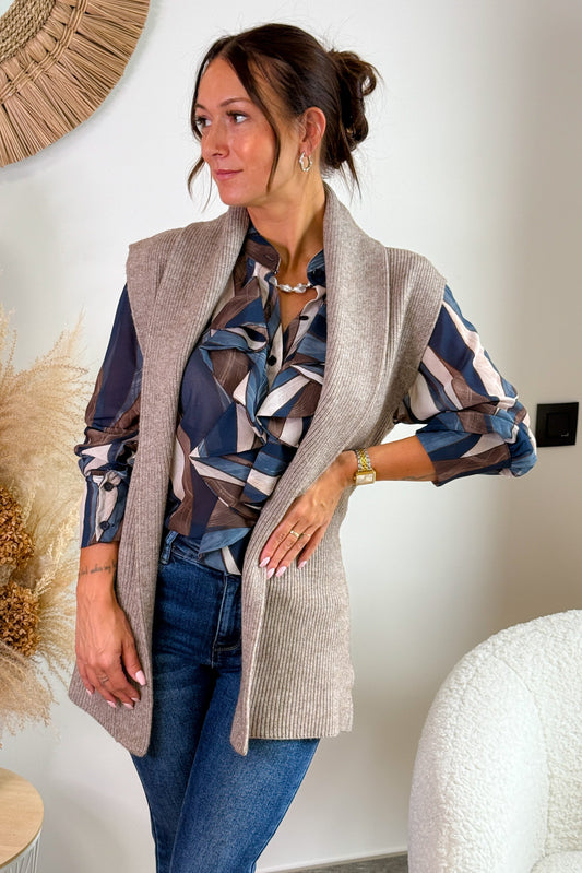 Gilet Sans Manches Katia Taupe Only