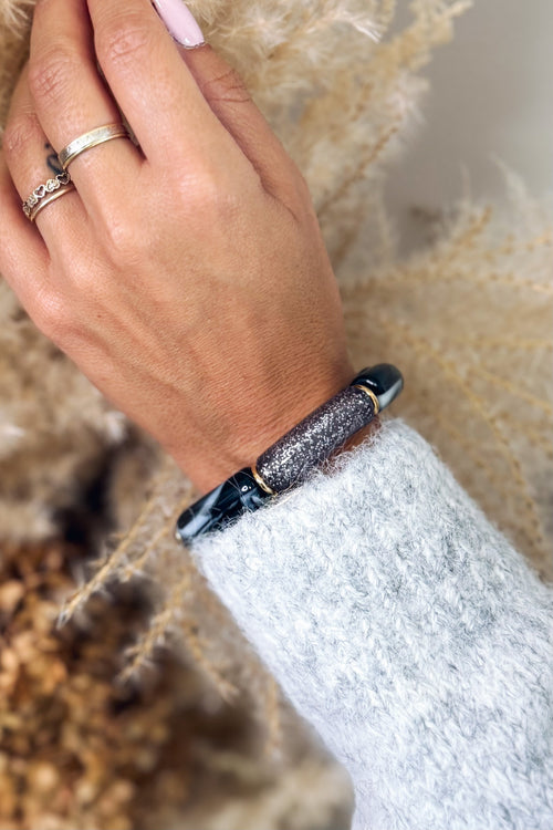 Bracelet Pierre Noir/Gris