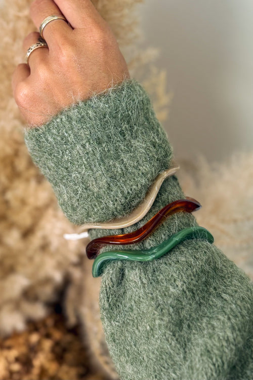 Bracelet Vague Kaki