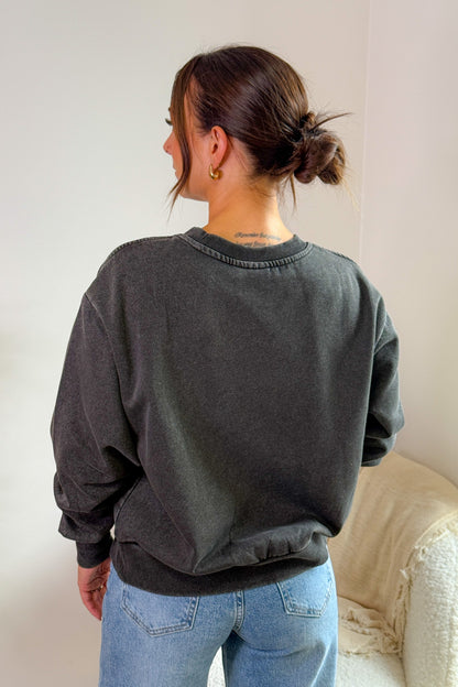 Sweat Lucinda Noir Délavé Only