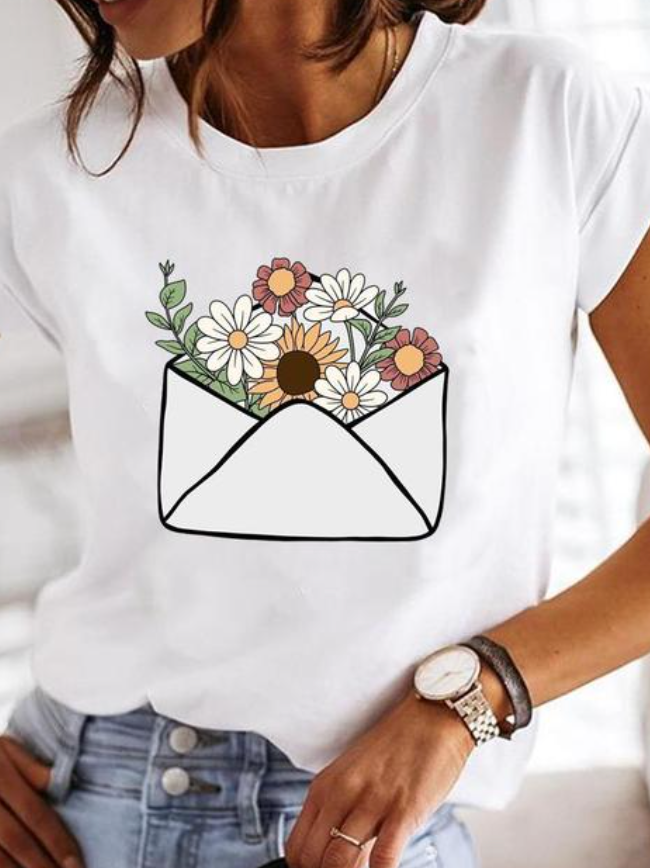 Océane Dubois® | T-shirt stylé aux motifs d'été extravagants