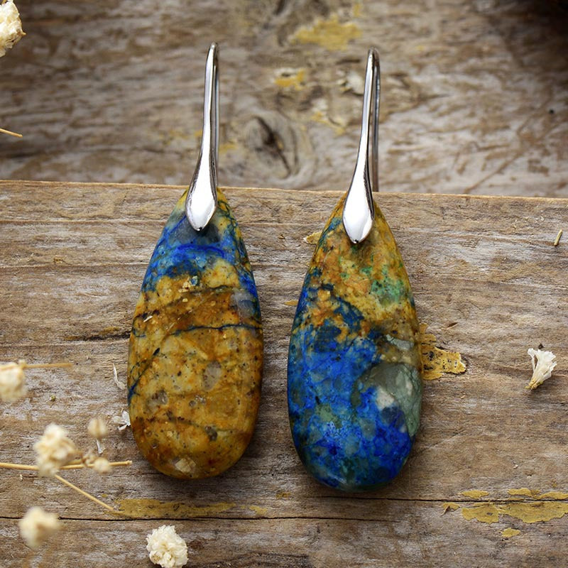 Boucles d'Oreilles Pierre Naturelle Élégance