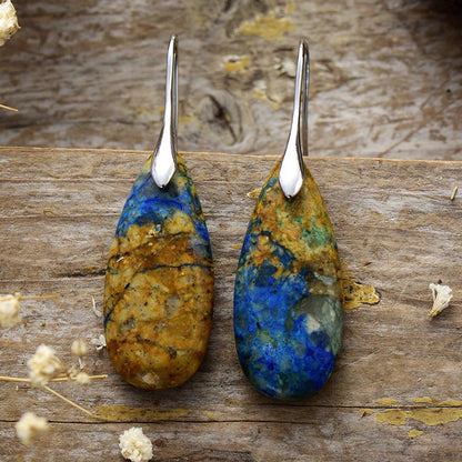 Boucles d'Oreilles Pierre Naturelle Élégance