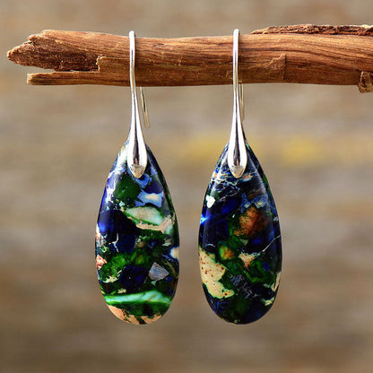 Boucles d'Oreilles Pierre Naturelle Élégance
