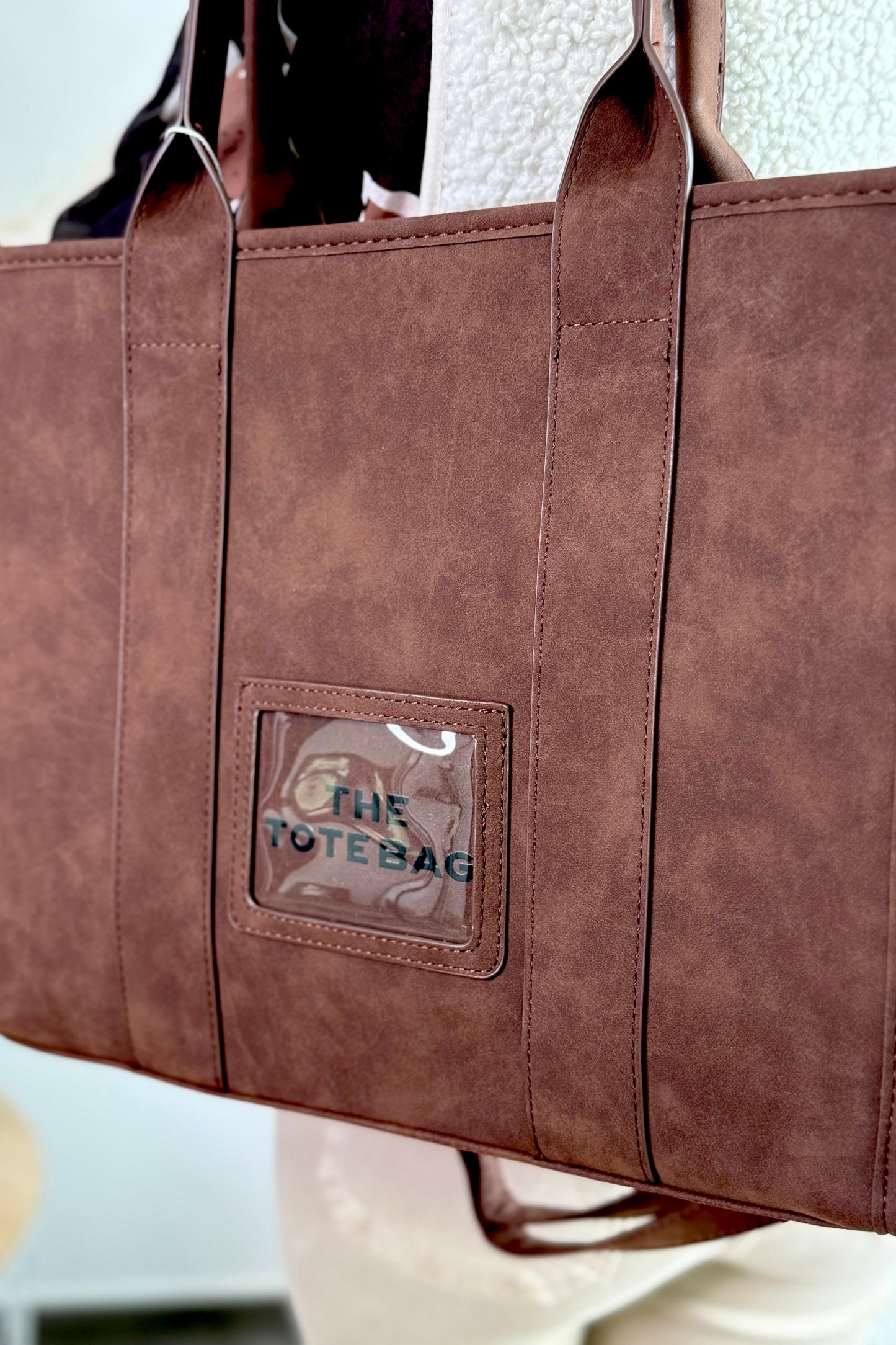 Sac The Tote Bag Suédine Choco