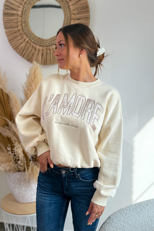 Sweat "L'Amore" Beige Garcia