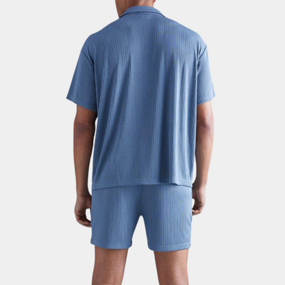 Ensemble Chemise À Manches Courtes Et Short Stylé Homme