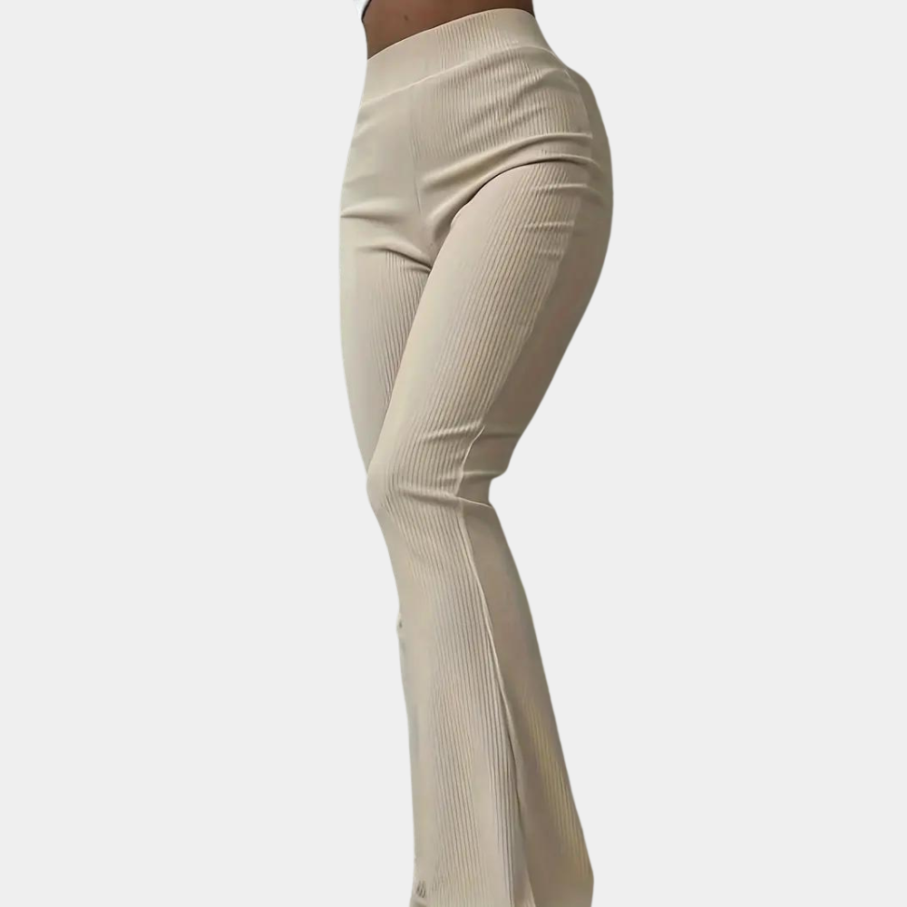 pantalon évasé côtelé pour femmes