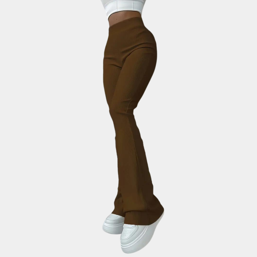 pantalon évasé côtelé pour femmes