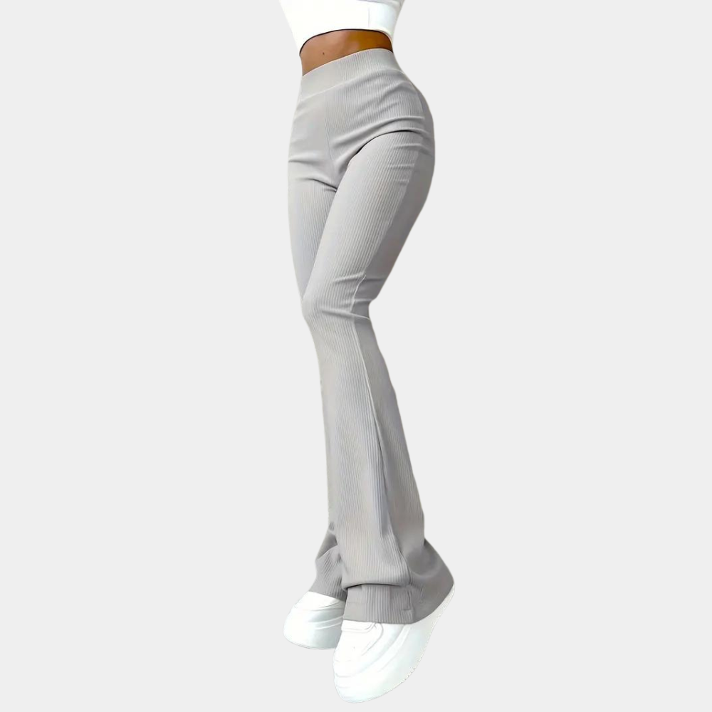 pantalon évasé côtelé pour femmes