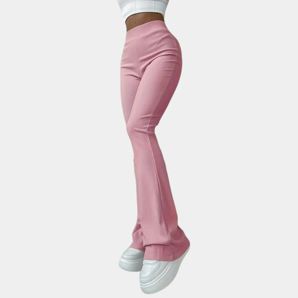 pantalon évasé côtelé pour femmes