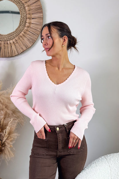 Top Manches Longue Christie Rose