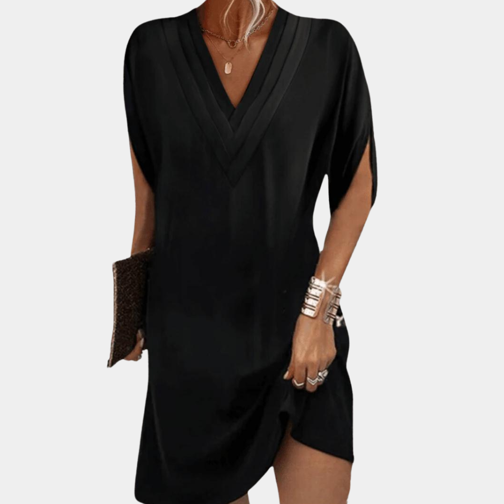 Robe Ample Elégante à col en V pour Femme