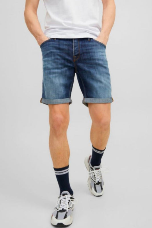 Short JJIRICK JJifox en Jeans Bleu