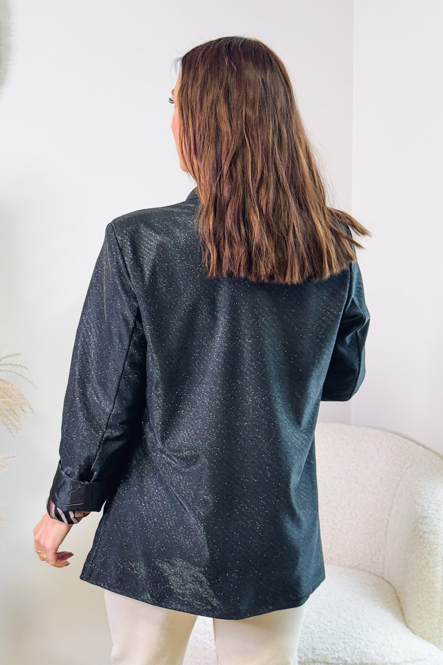 Blazer Priola Noir Pailleté