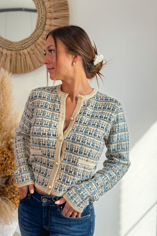 Gilet Marisa Blanc/Bleu Garcia