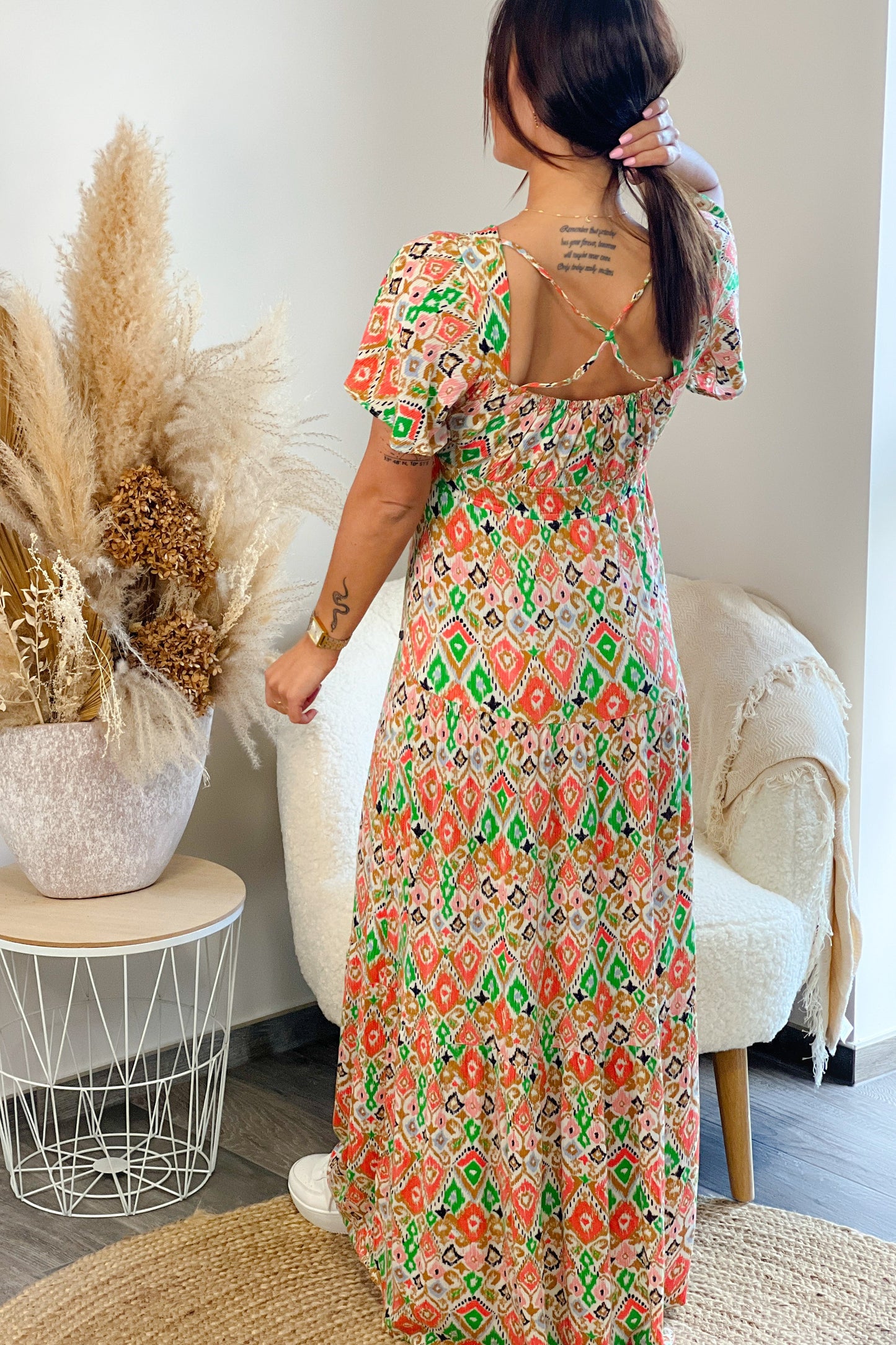 Robe Longue Dusky Corail Garcia