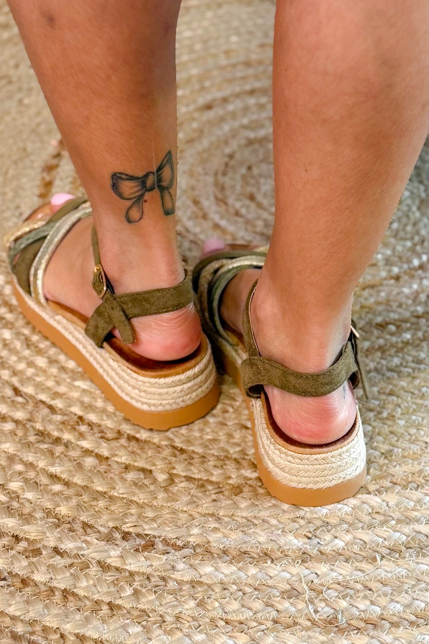 Sandale Compensées Guepy Kaki