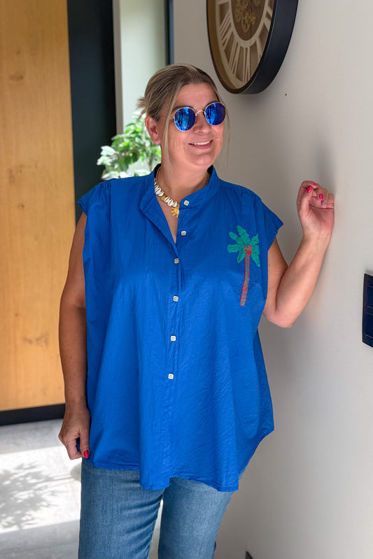 Chemise Pimpa Bleu Roi